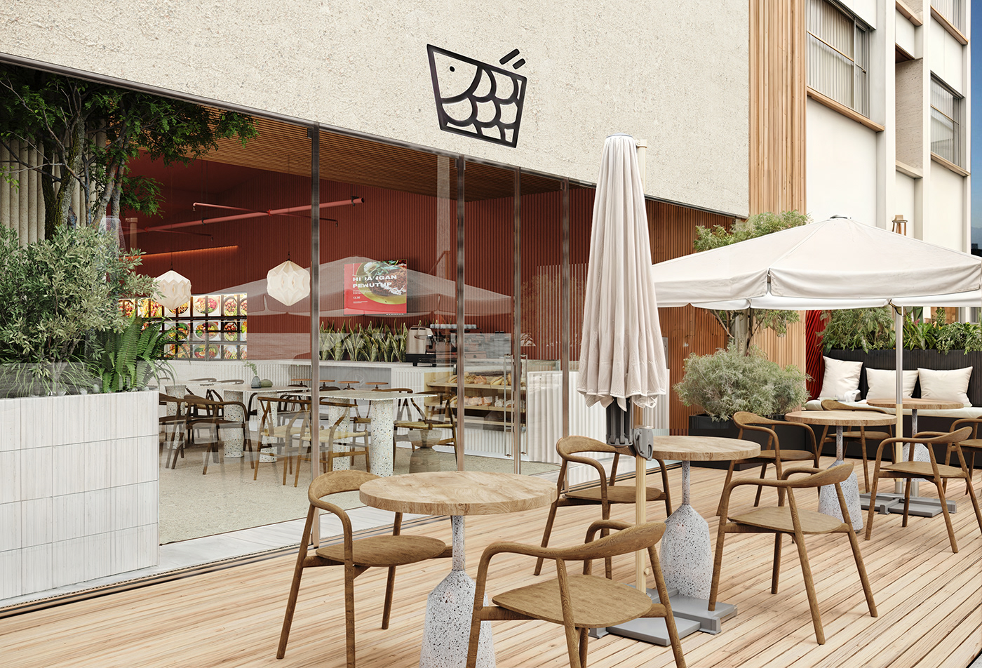 diseño arquitectura Retail restaurante diseñodeinteriores Render arquitecturainterior 3д