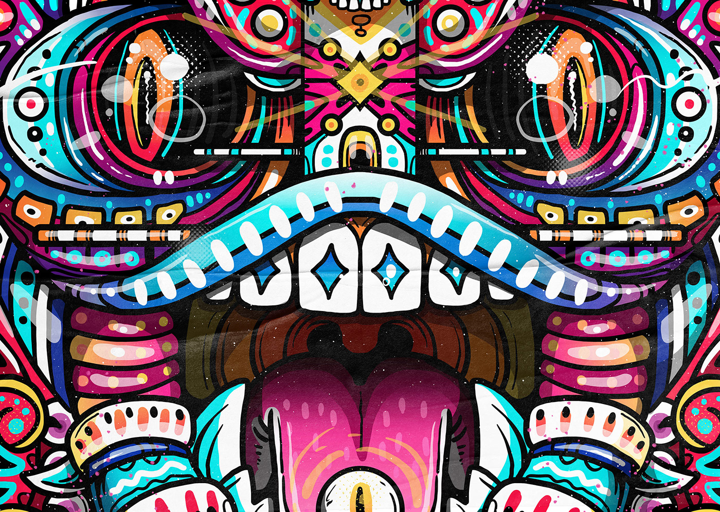 ILLUSTRATION  skate skateboard Digital Art  artwork guacala colombia Cali monster guacalastudio
