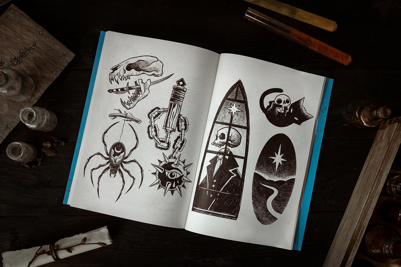 tattoo ink tattoo design dark art dark skull artwork Drawing  sketch Zine 