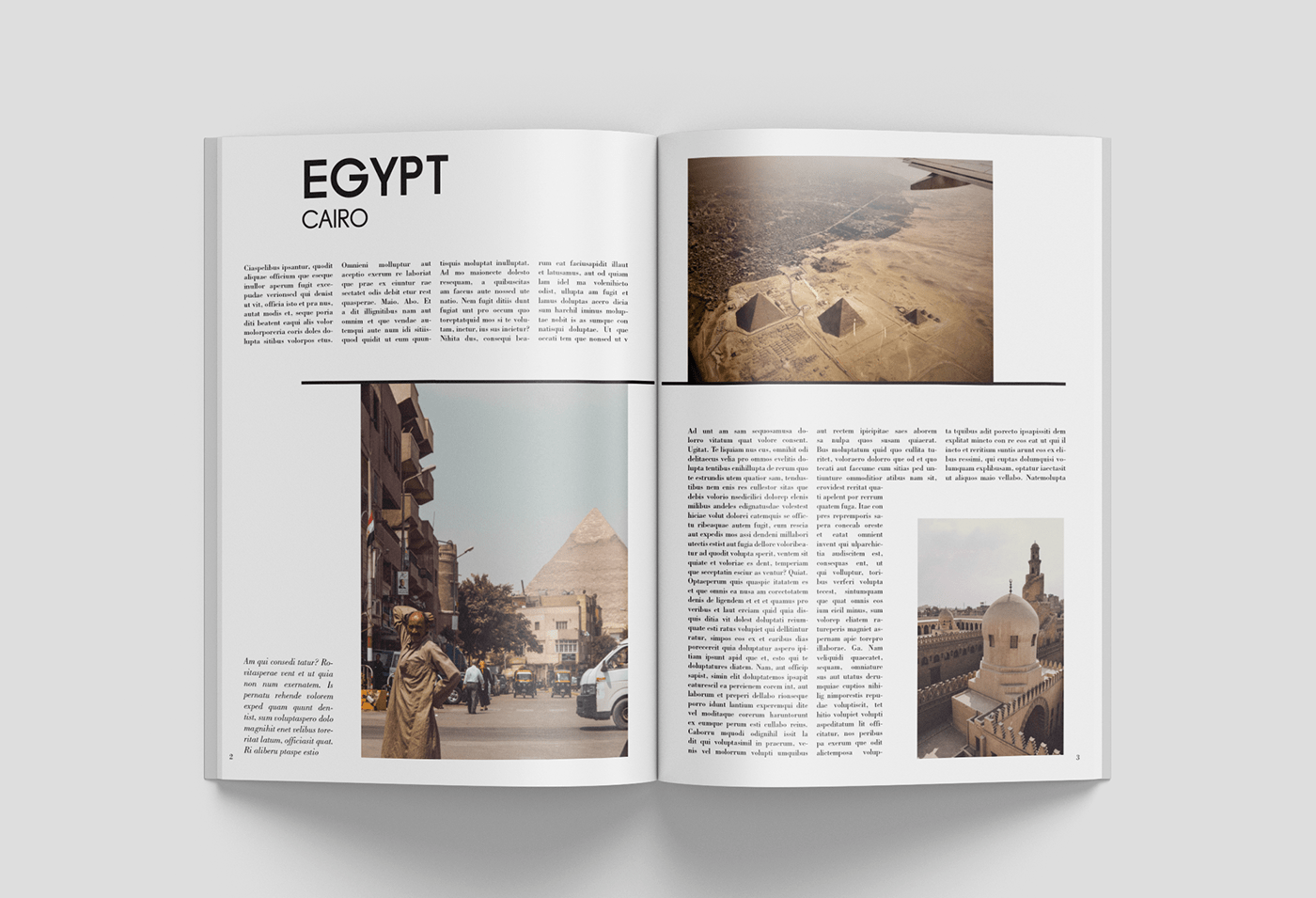 Egypte Gizeh magazine voyage design