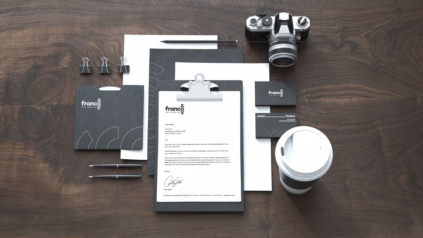 branding  franco 360º Photography  virtual tour mockups panoramic minimal logo