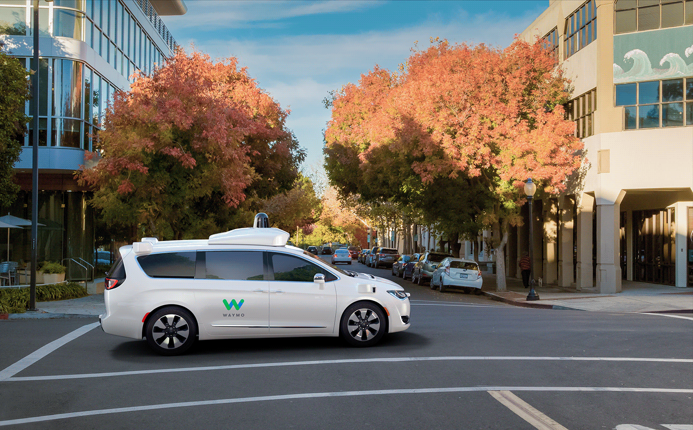 googlex waymo chrysler Pacifica ehybrid white car MiniVan self-driving Autonomous VRED