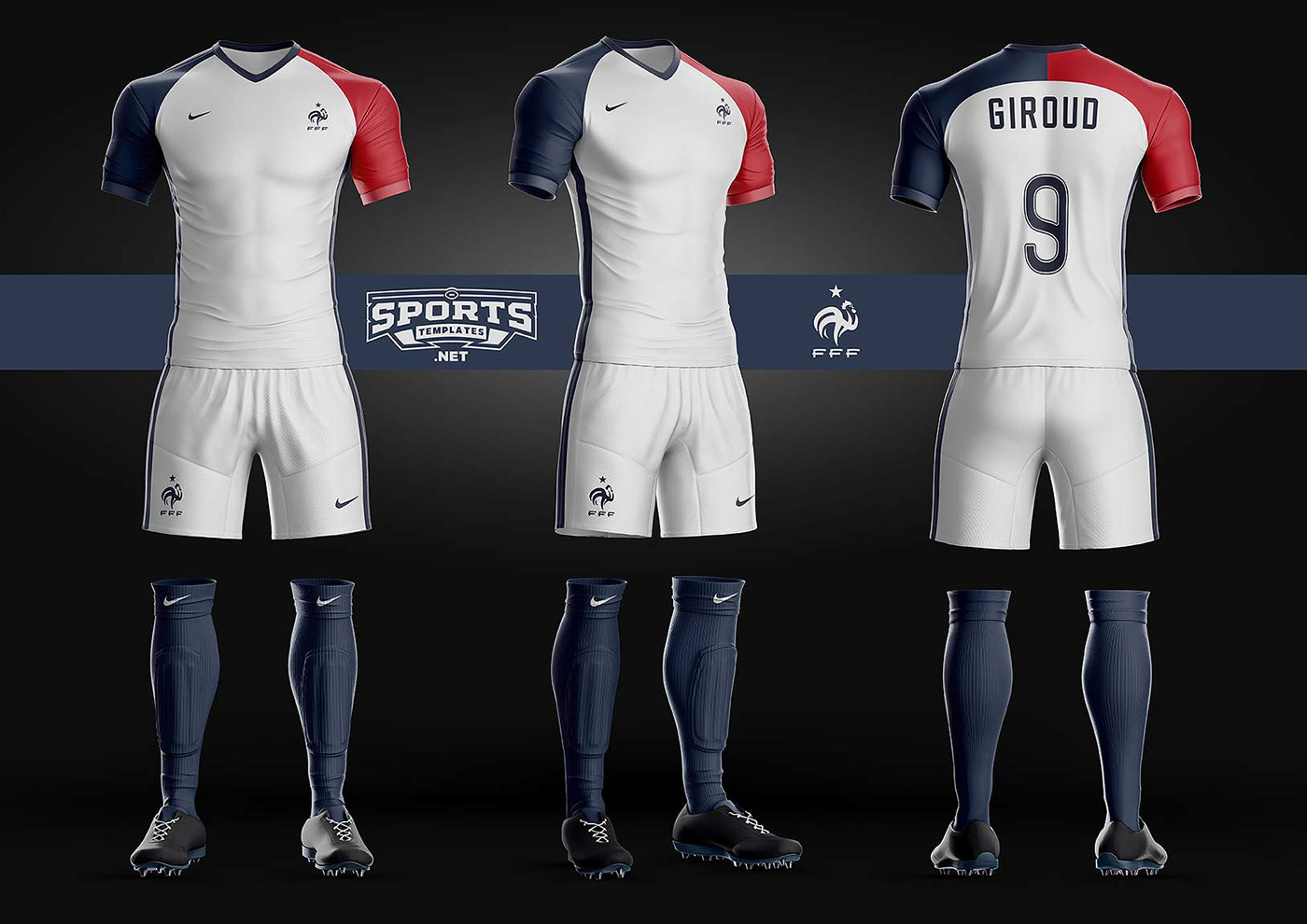 Soccer Kit soccer template Football kit football template Mockup psd adidas soccer Olympics Team USA rio 2016