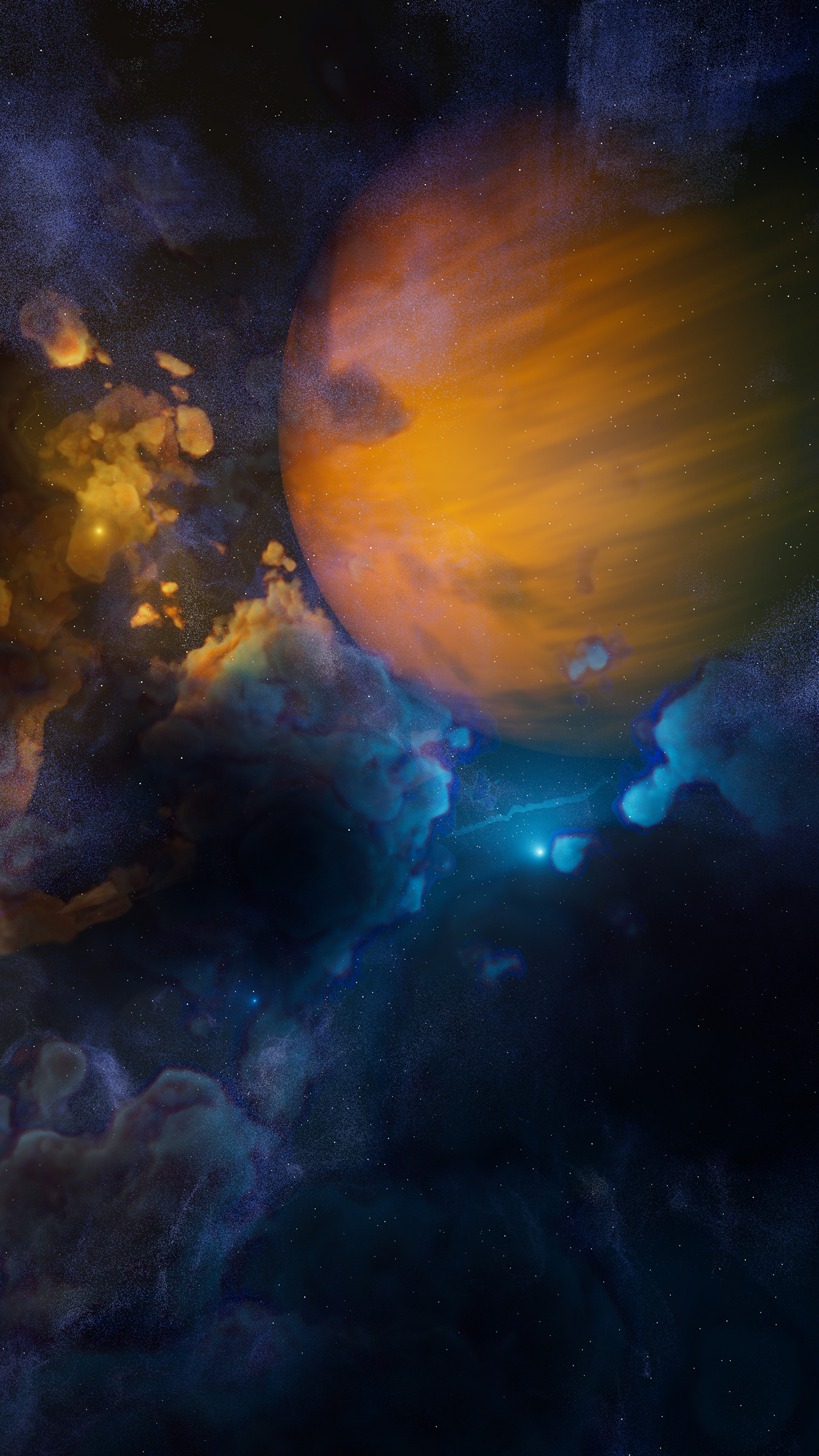 3D CGI galaxy houdini nebula Render simulation Space  stars universe