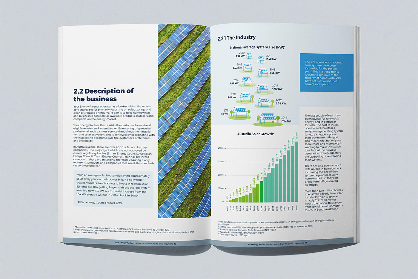 a4 Australia brochure corporate document energy Graphs grid solar table