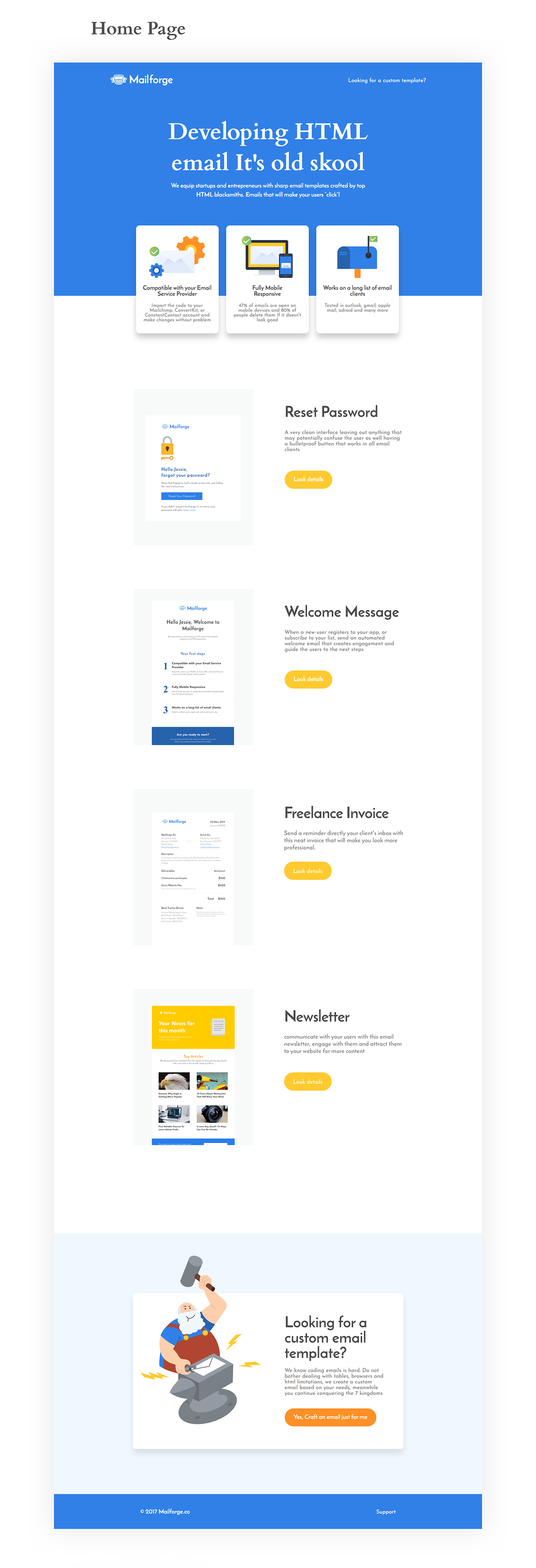 email template Email templates HTML mailforge.co email html Theme