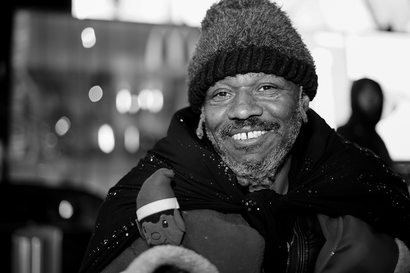 person Photography  portrait humanity nyc street photography black and white homless valuable