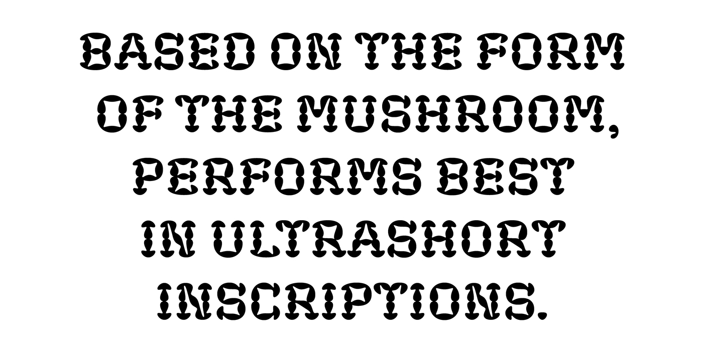 type font typography   experiment weird expressive Display Typeface natural Mushrooms