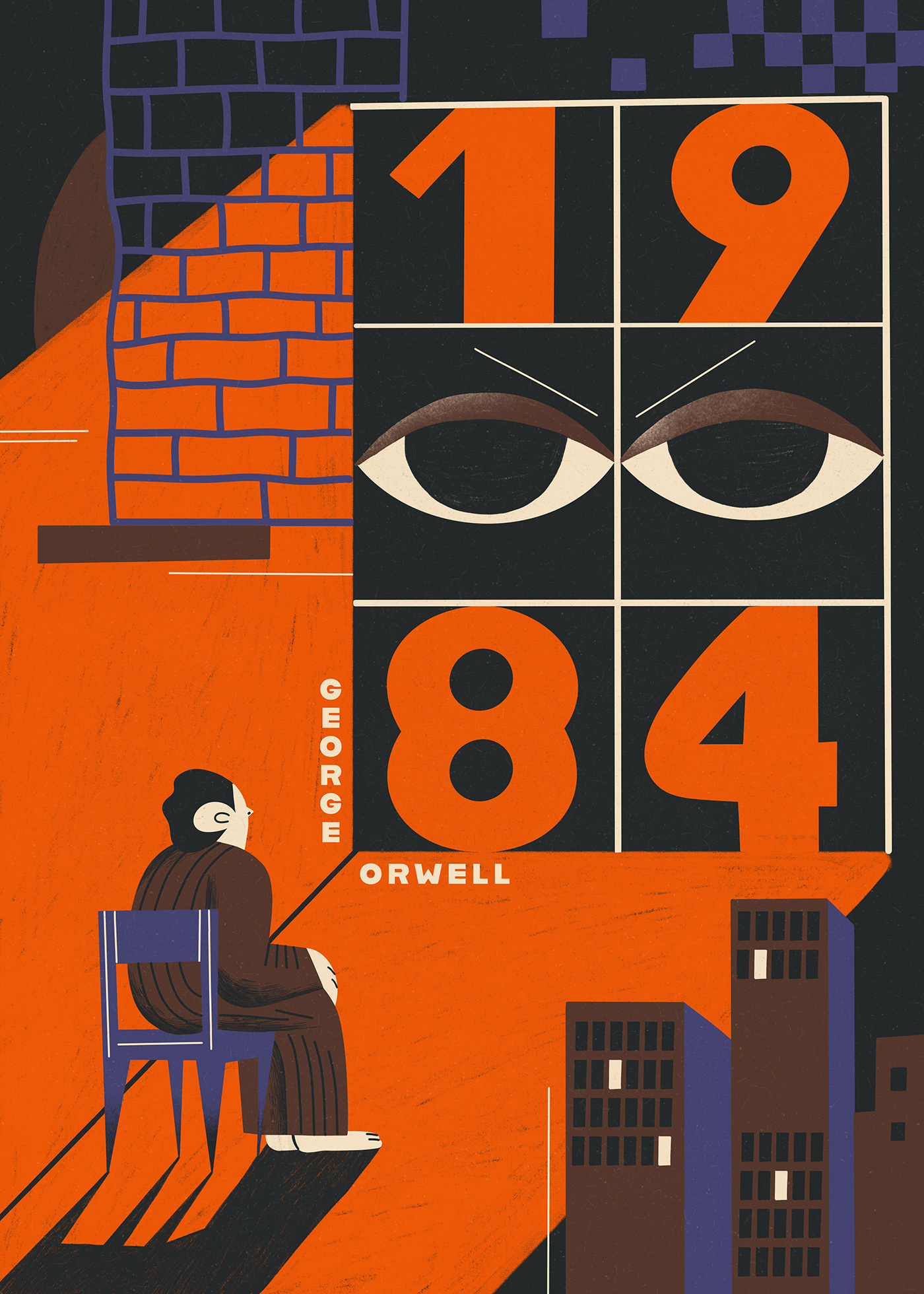 coverdesign coverbook coverbookillustration graphic design  designer Cover Art 1984 george orwell 1984 book George Orwell coverbookdesign
