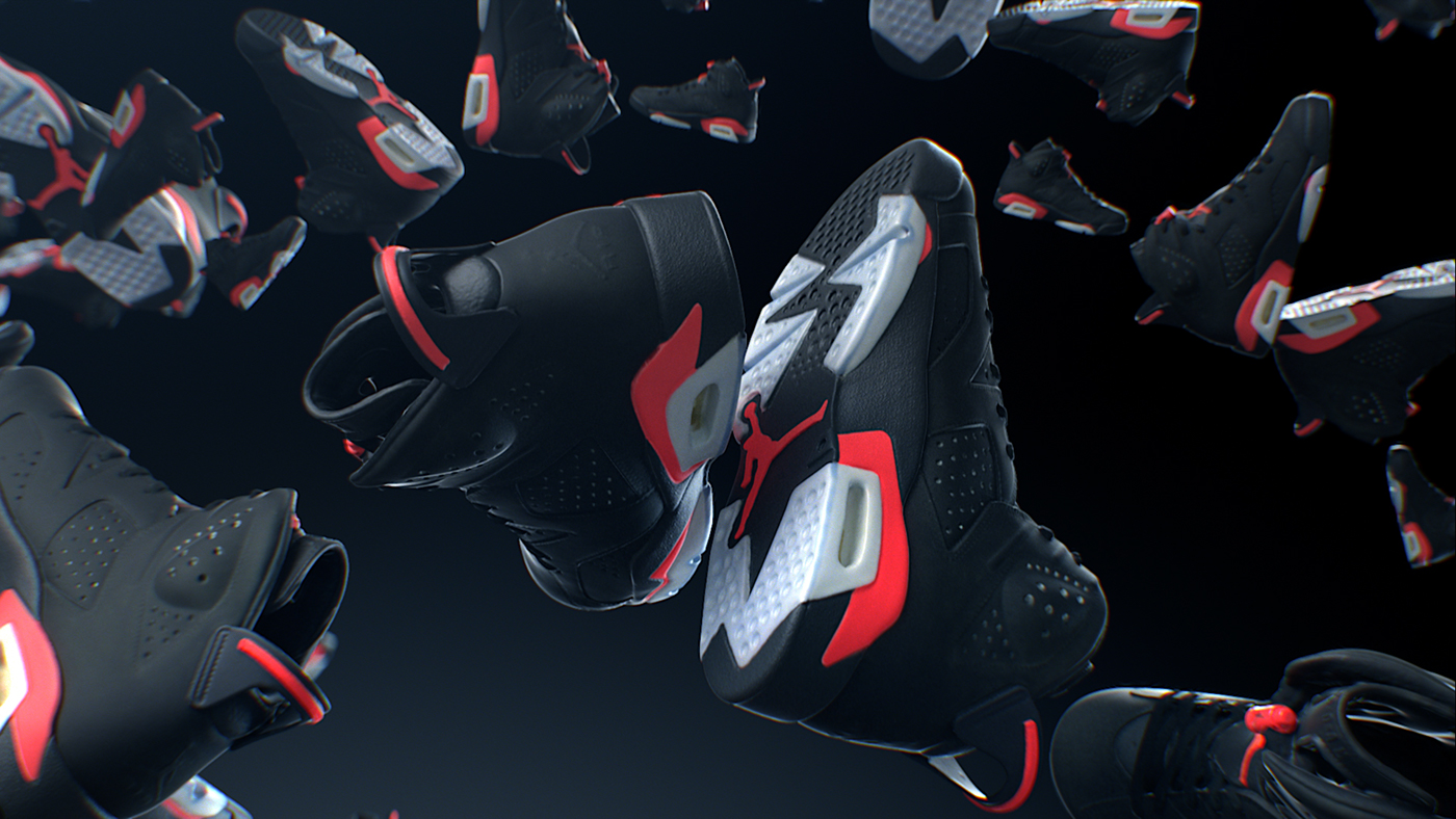 Nike adidas snowflakes CGI vray photoreal brand montage fresh sneakers instagram