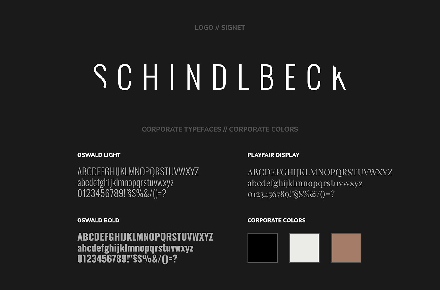 SCHINDLBECK FASHION // Logo + Typo