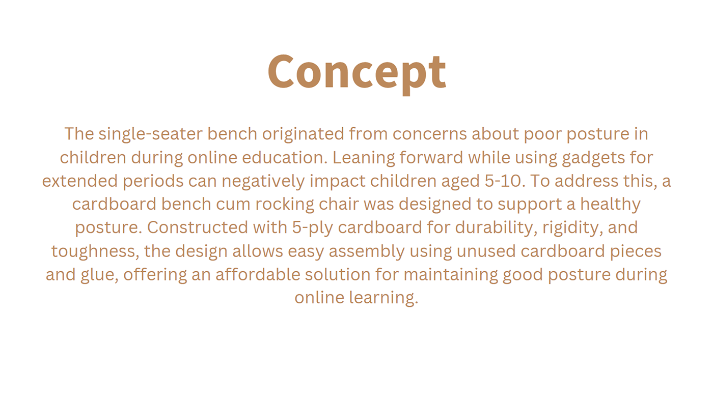 cardboard cardboard furniture kids bench Online education reuse Sustainability rocking chair