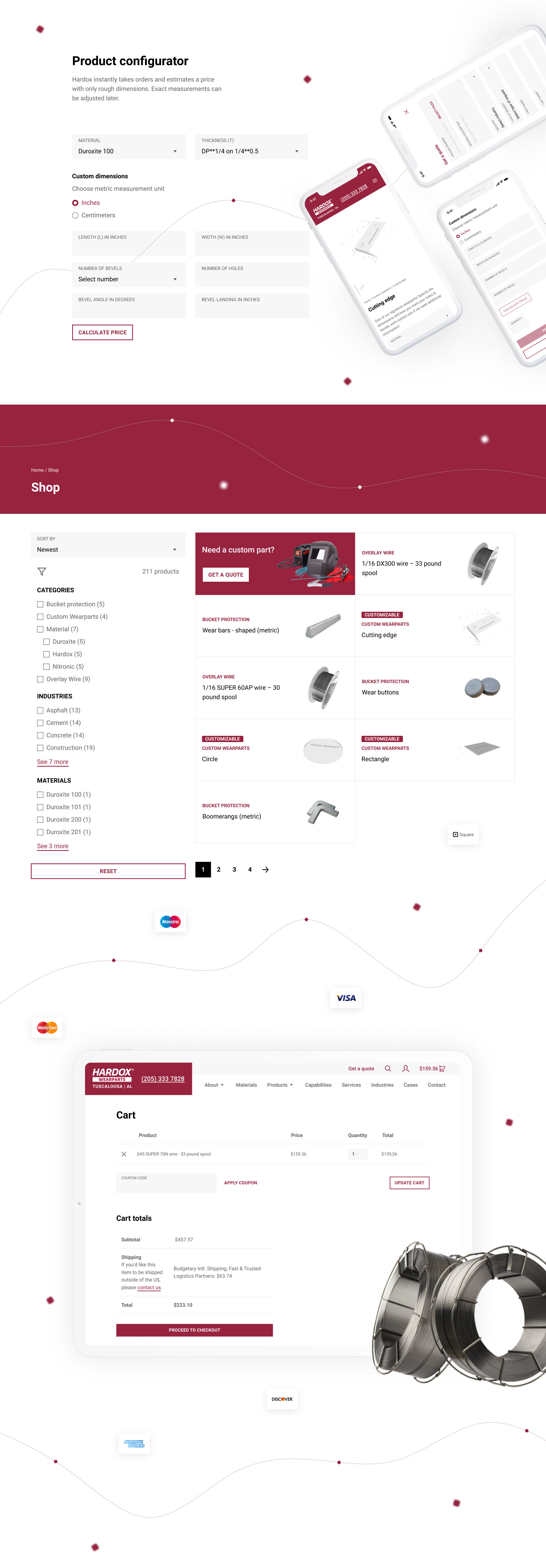 b2b e-commerce shop steel UI/UX Web Design 