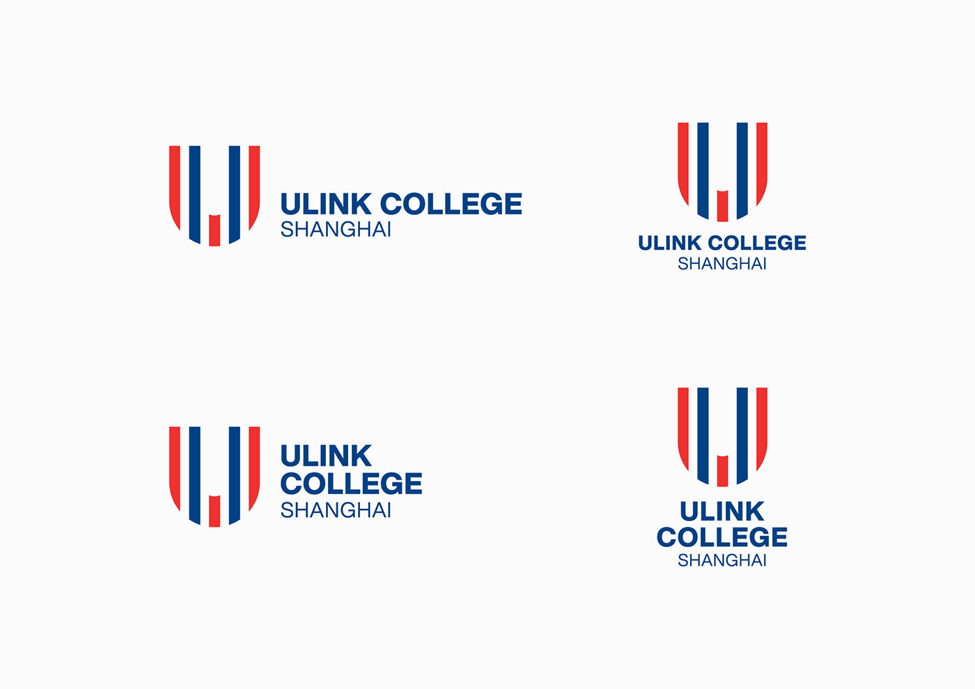 blue Brand Design brand identity college college logo identity Logo Design red school typography  