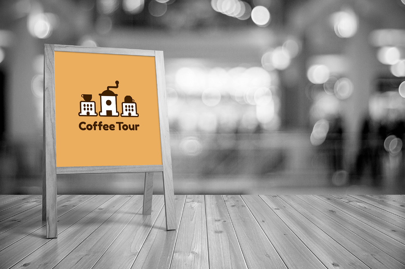 Logo for a coffeehouse "Coffee Tour"