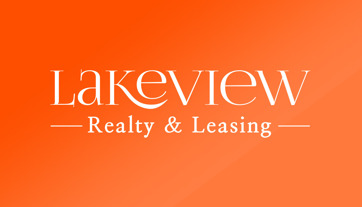 orange brand Brand Design logo Desgin leasing realty Lakeview branding  typography  