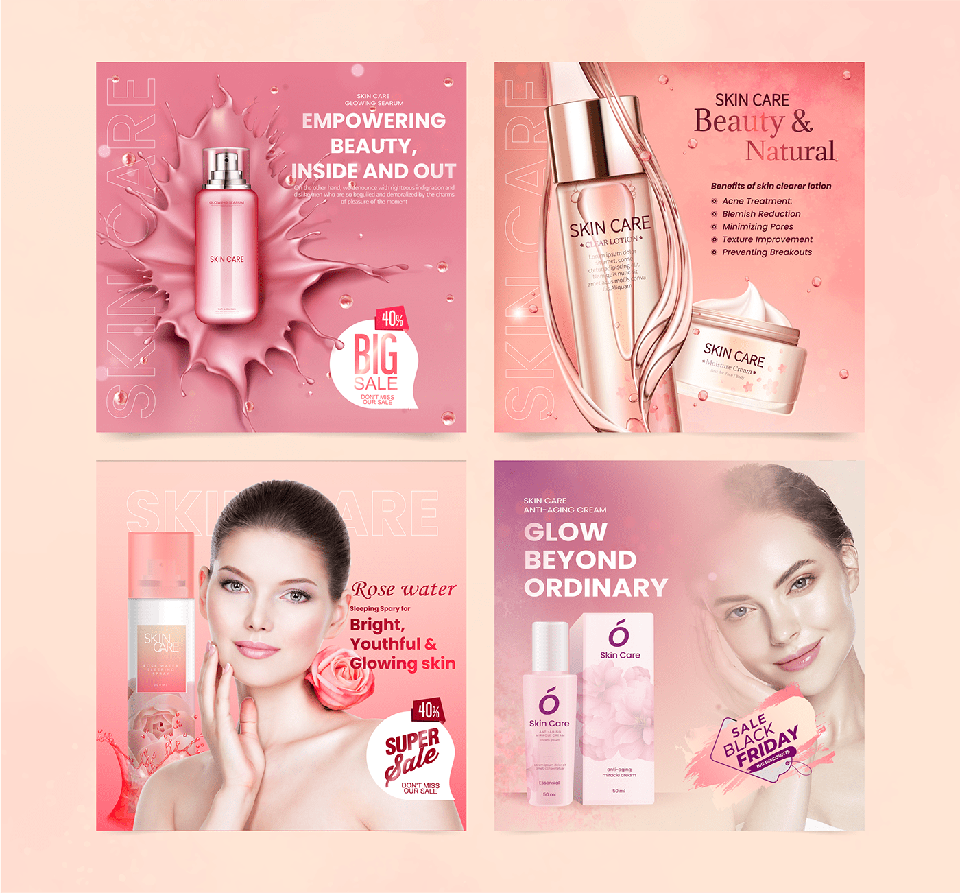 branding  cosmetics social media ILLUSTRATION  photoshop skincare beauty Packaging product design  brand identity