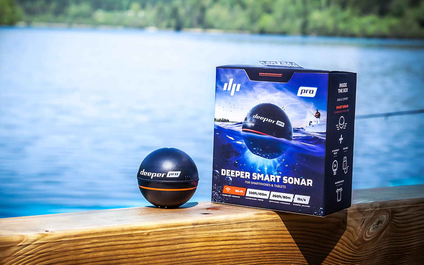 deeper smart sonnar Smart Fishfinder challenge Packaging fish fishing wireless