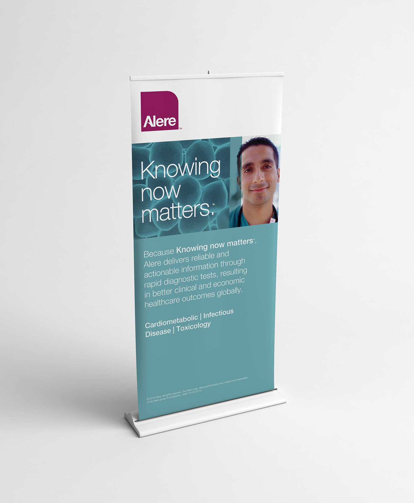 Alere trade-show visuals graphic design  InDesign roll up banner banners