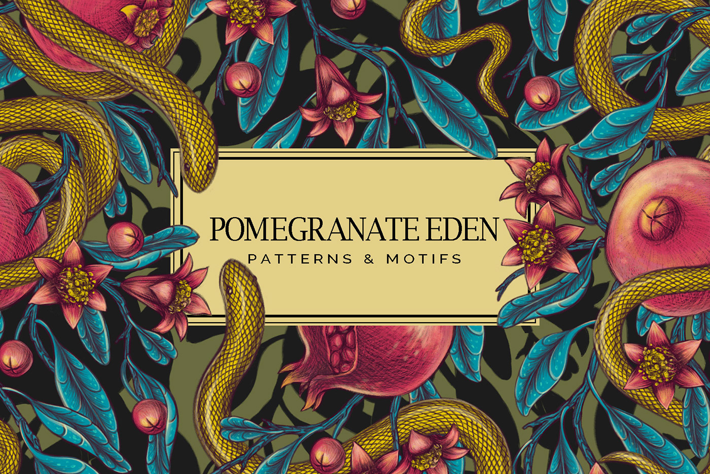 POMEGRANATE EDEN - patterns & motifs
