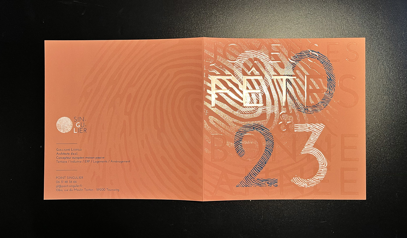 Carte carte de voeux graphicdesign graphisme greeting card impression print Varnish vernis voeux