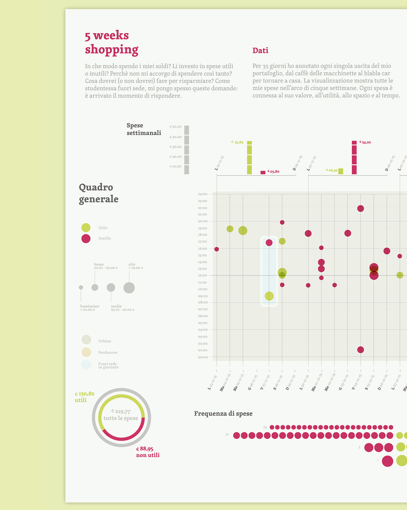 data visualization Data infographic chart barchart timeline expenses visualizzazione dati grafico Shopping