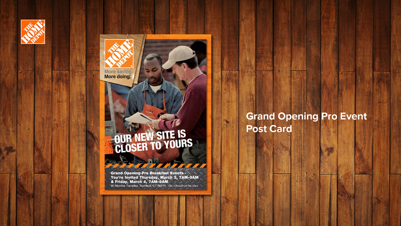 The Home Depot Grand OPening post card Retail
