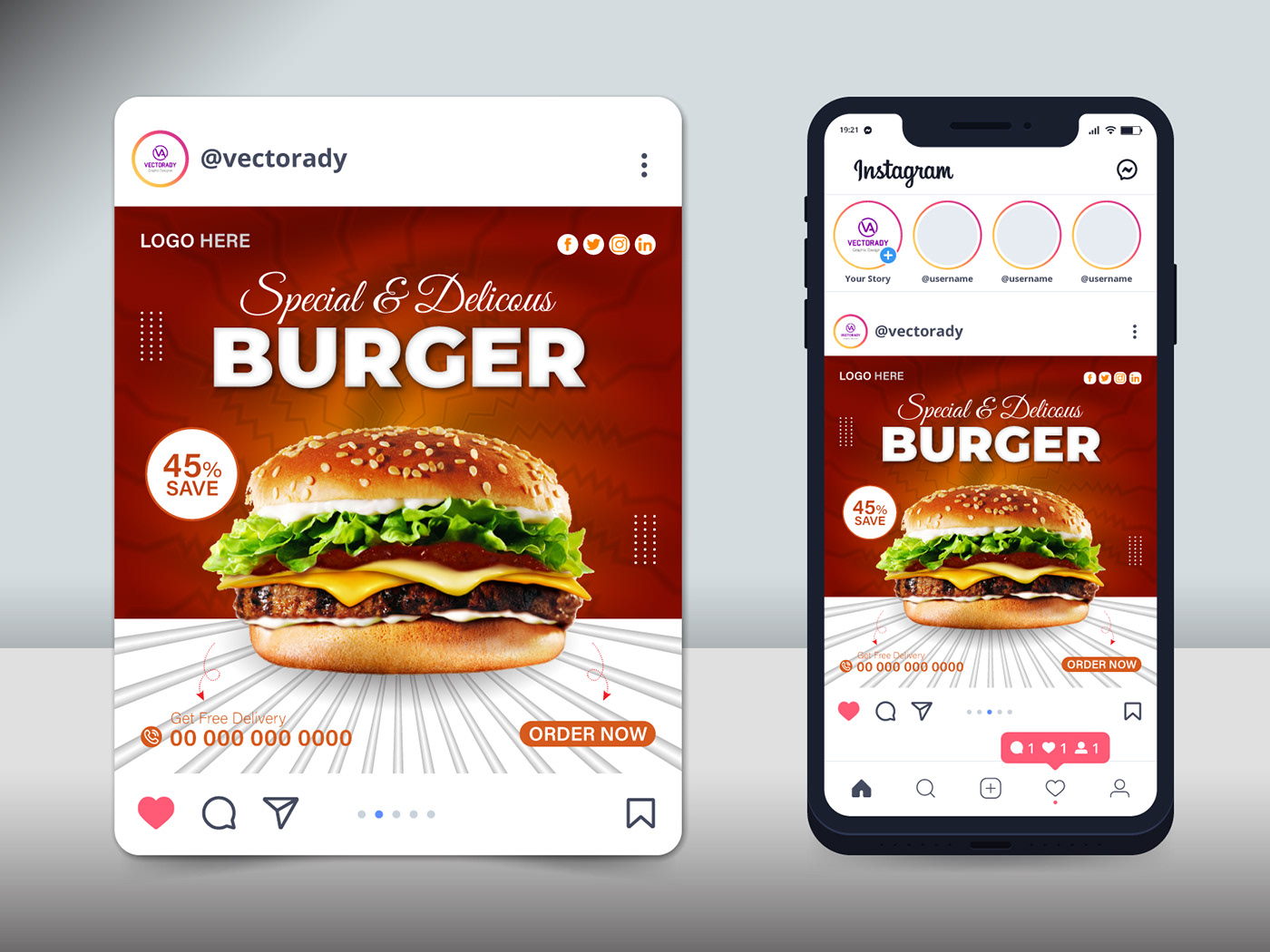 Fast food burger restaurant Social media post design Socialmedia delicious super Food  Graphic Designer