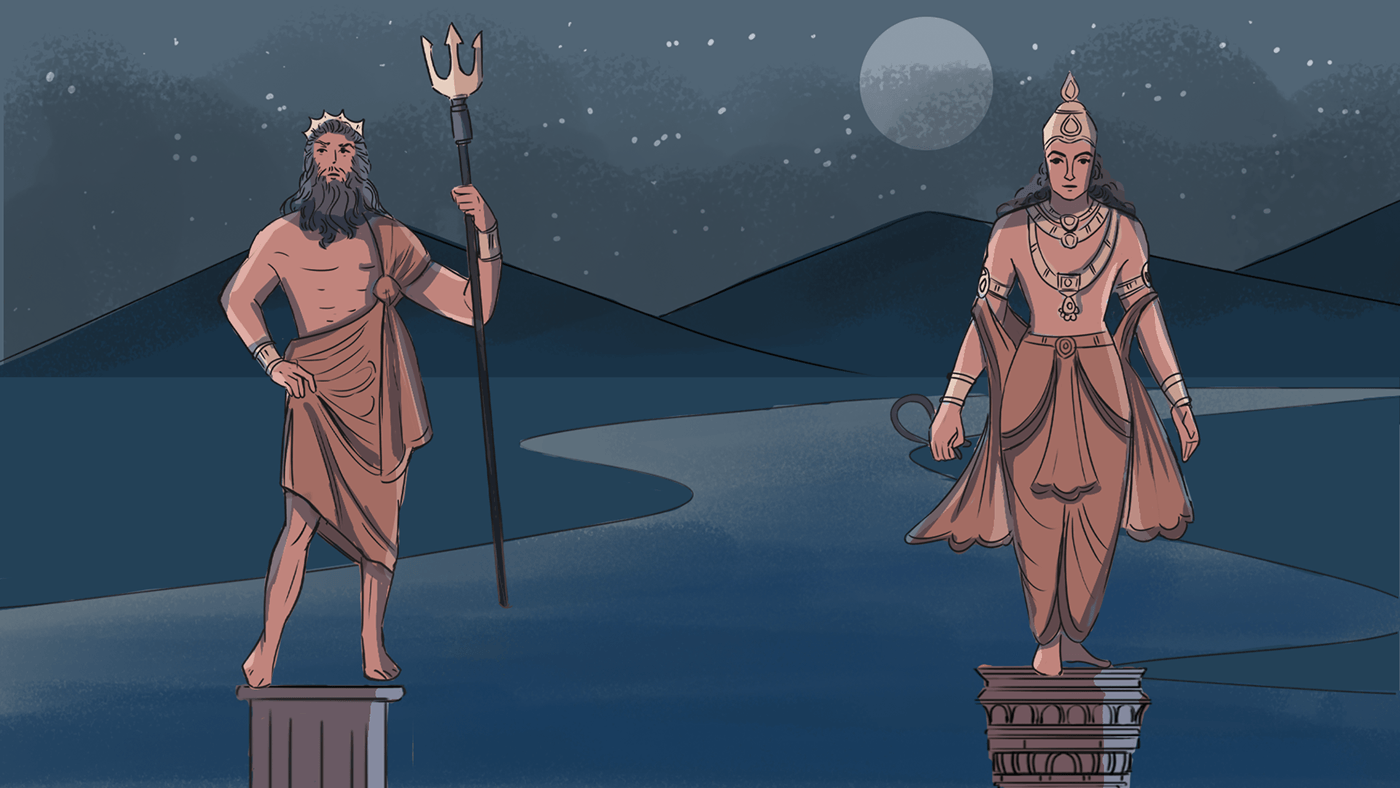 ILLUSTRATION  Digital Art  digital illustration Character design  storyboard storytelling   Landscape greek mythology indian mythology digital painting