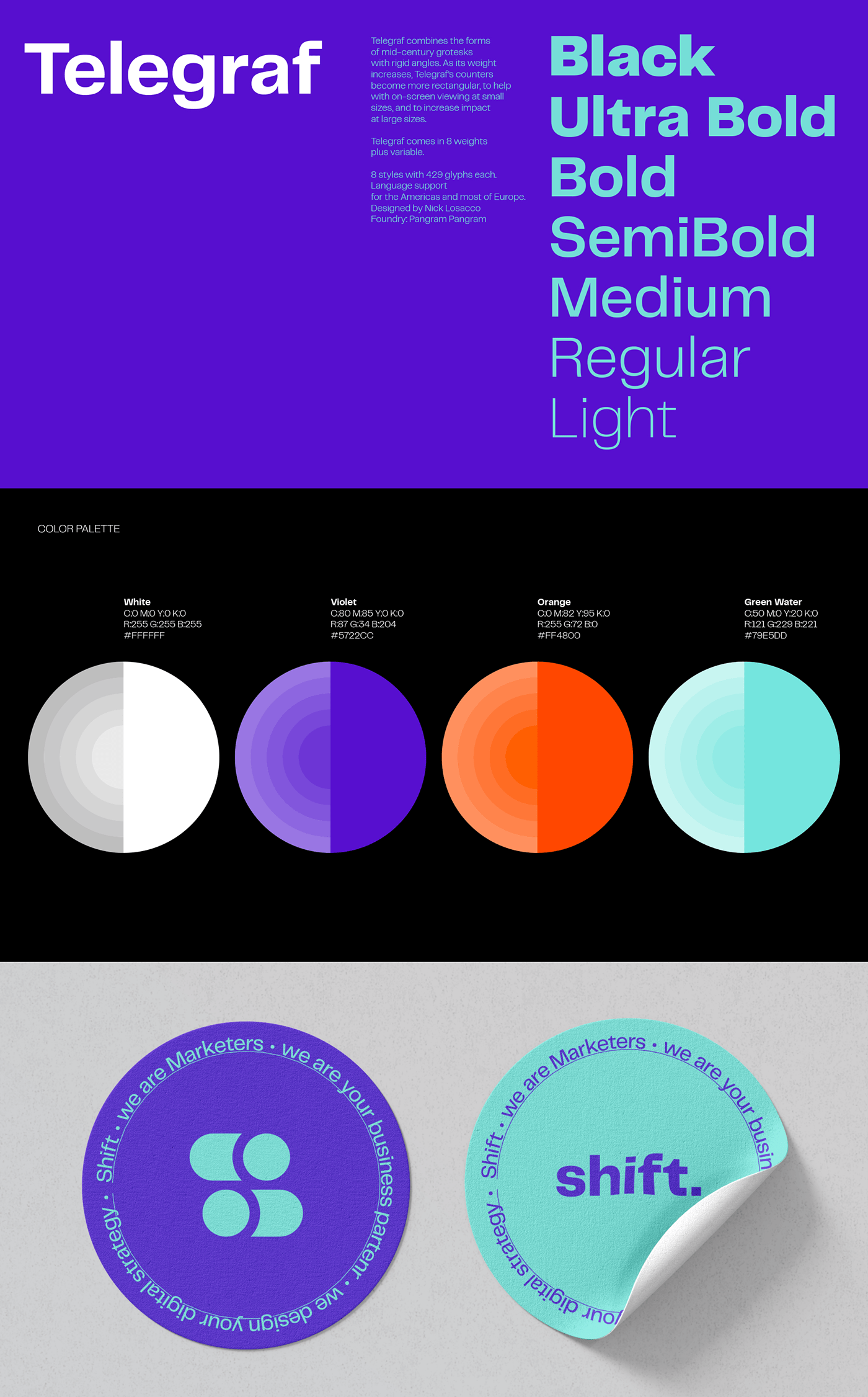 brand business circle live Method minimal purple SHIFT team
