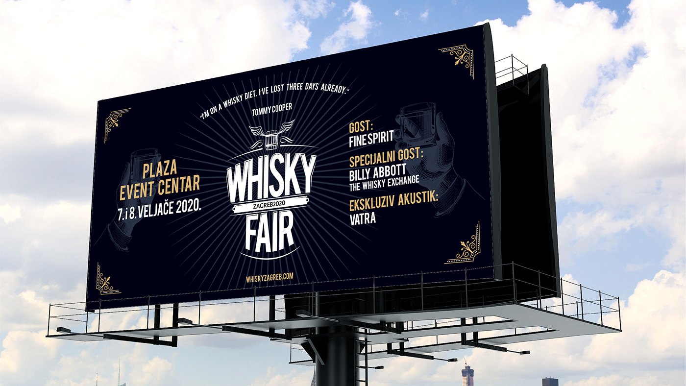 Croatia festival logo visual identity Whisky Zagreb