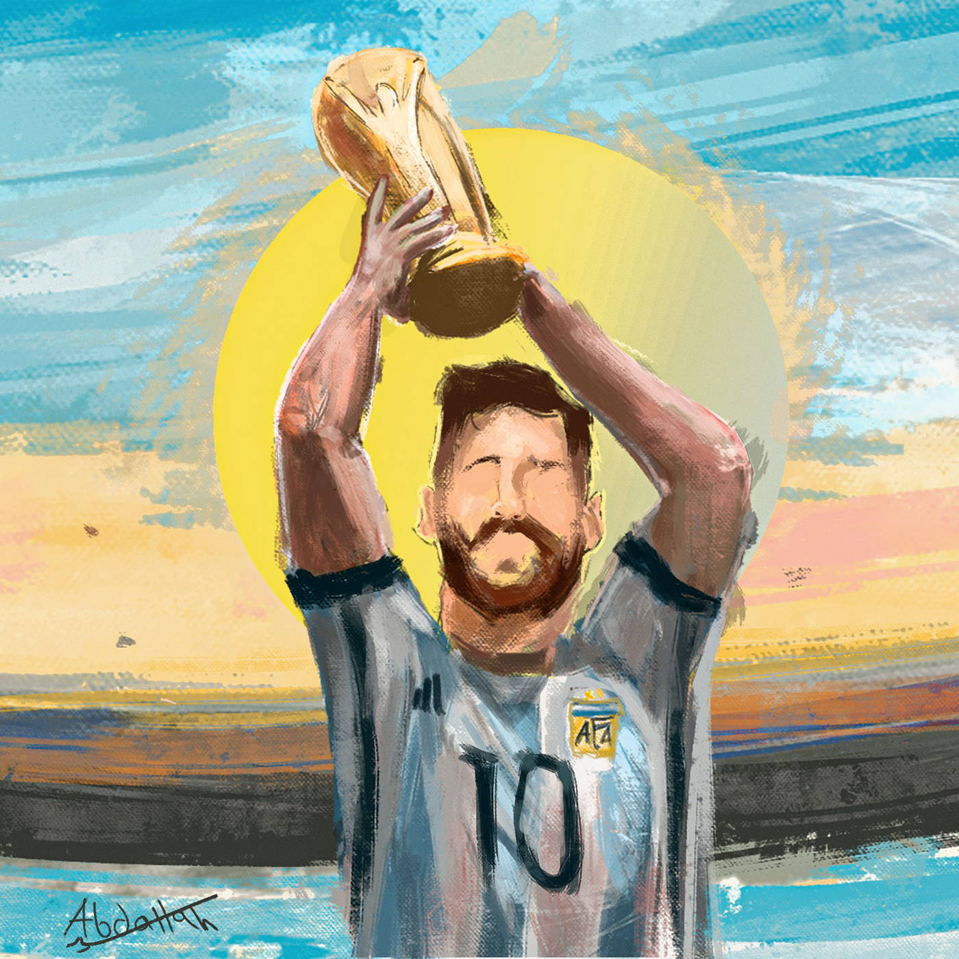 Digital Art  digital illustration Drawing  football painting   sketch sports WorldCup