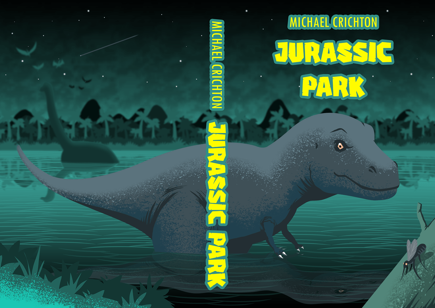 bookcover dinosaurs Dinosaur dinos Dino Scifi t-rex fancover jurassicpark michaelcrichton