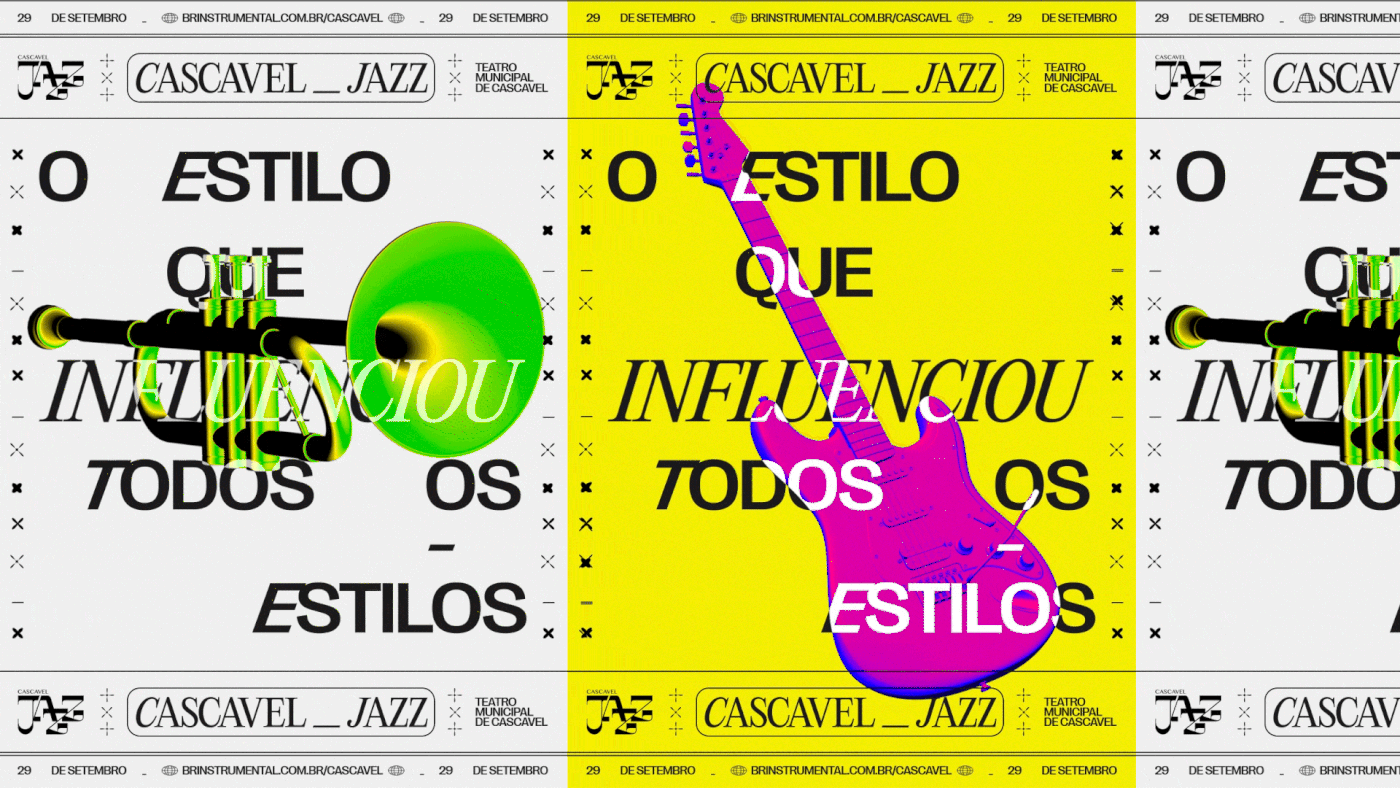 creative festival instrument jazz jazz festival modern Musical typography   brand identity logo