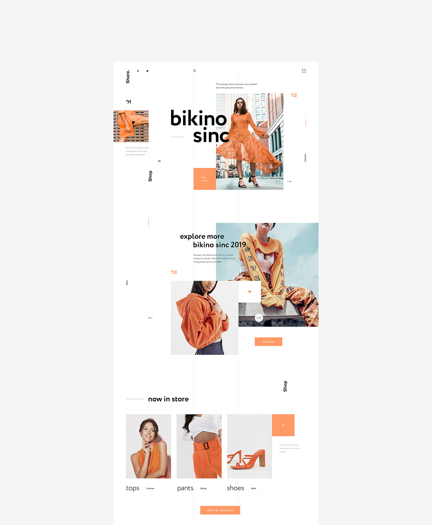 online store fashion blog Web Design  ux UI
