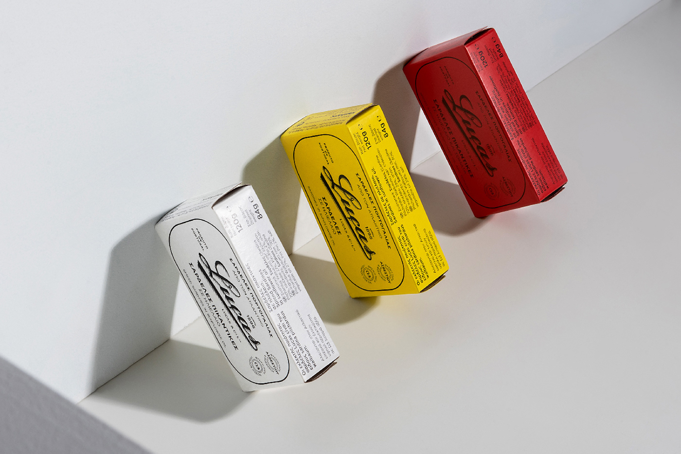 packaging design lucas sardines typography   lettering Basic can