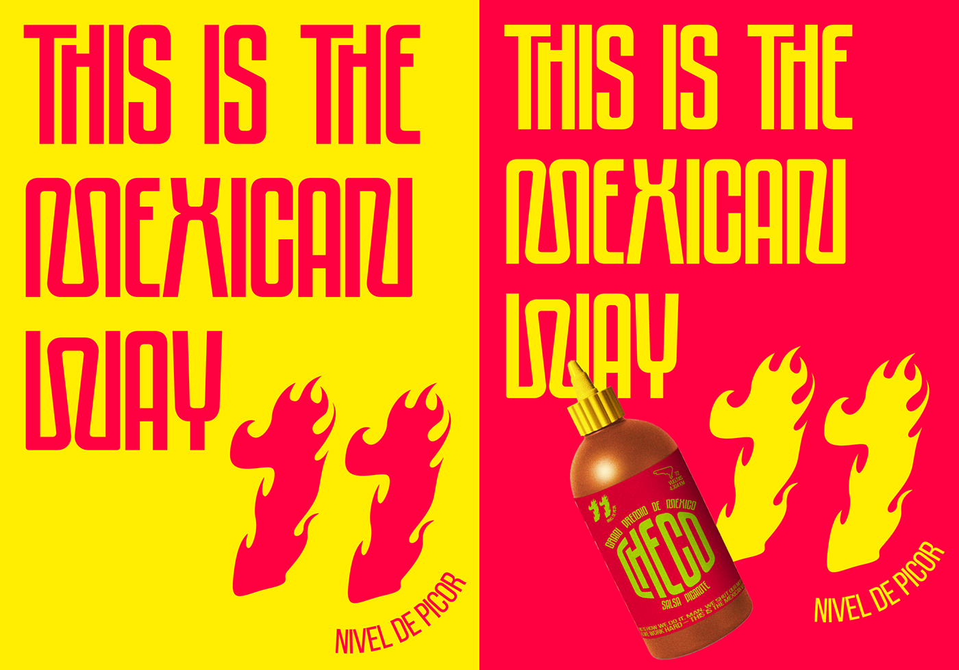 branding  design checo perez Formula 1 poster billboard fire Tacos mexico identity