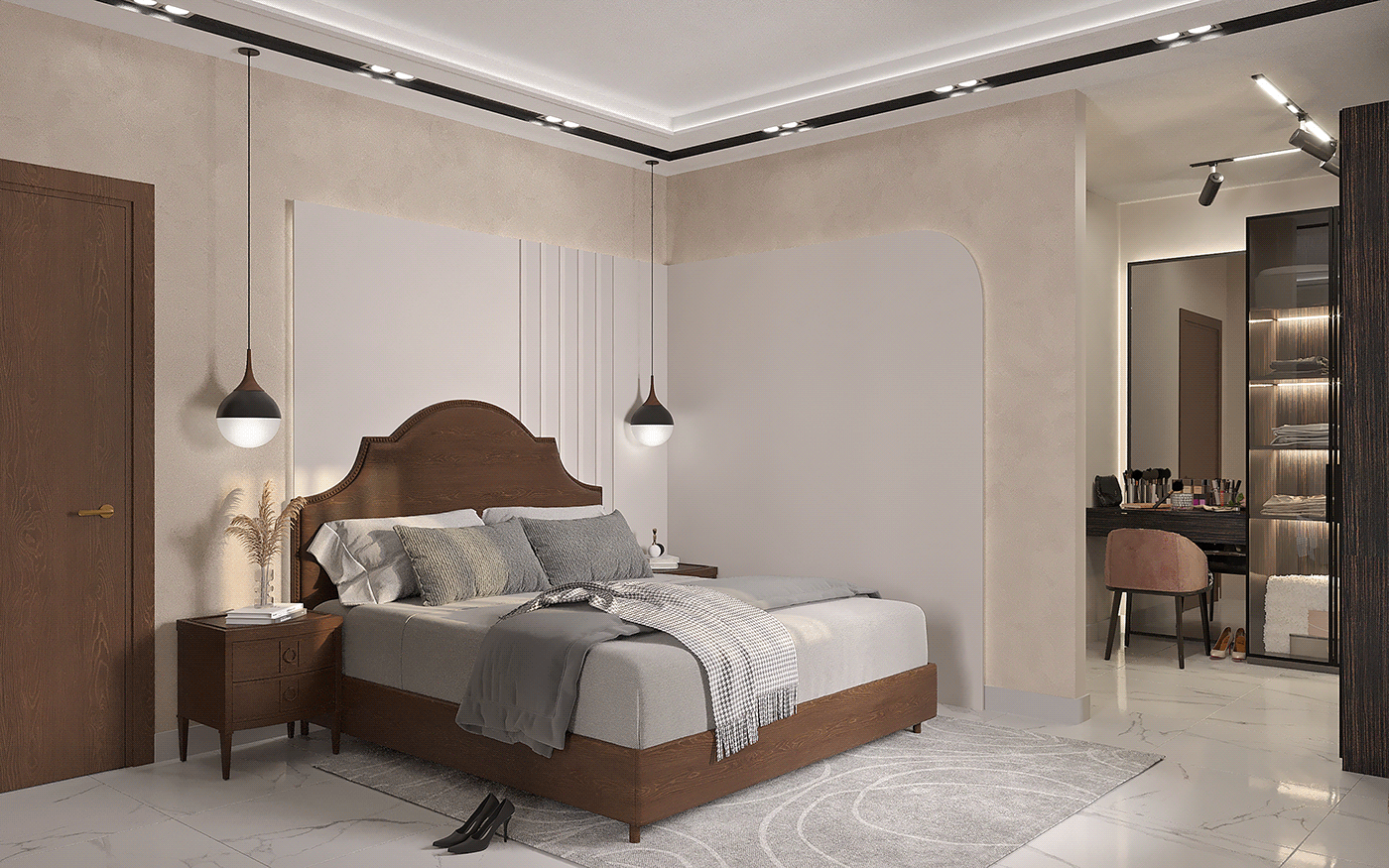 interior design  Interior architecture furniture furniture design  NEWCLASSIC 3ds max 3d modeling bedroom master bedroom
