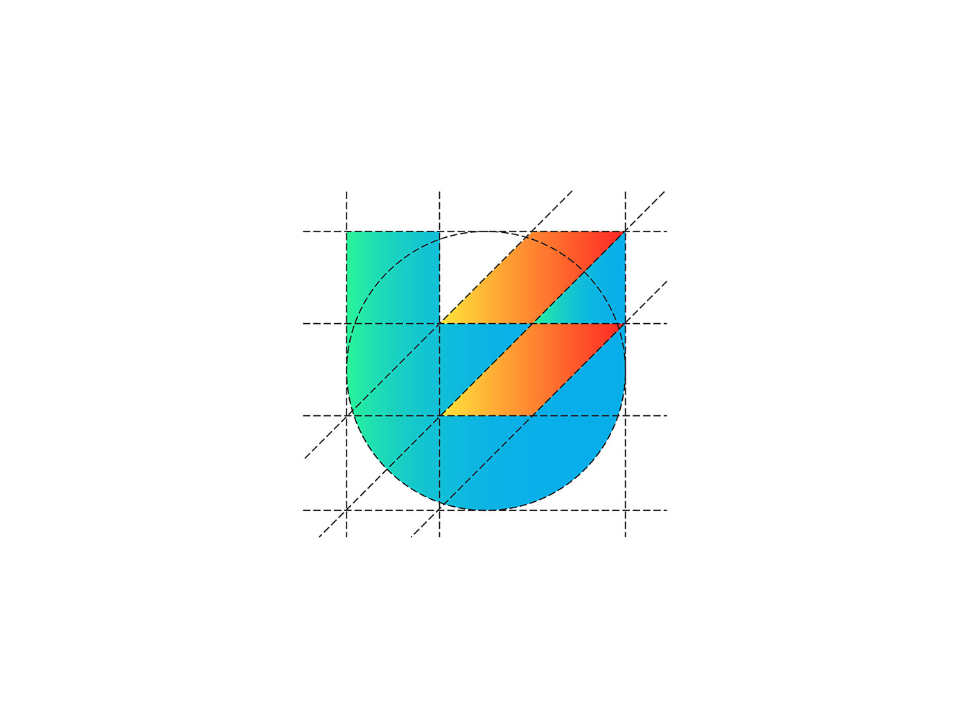 Modern U Letter Geometric Energy Company Logo l U Letter Logo