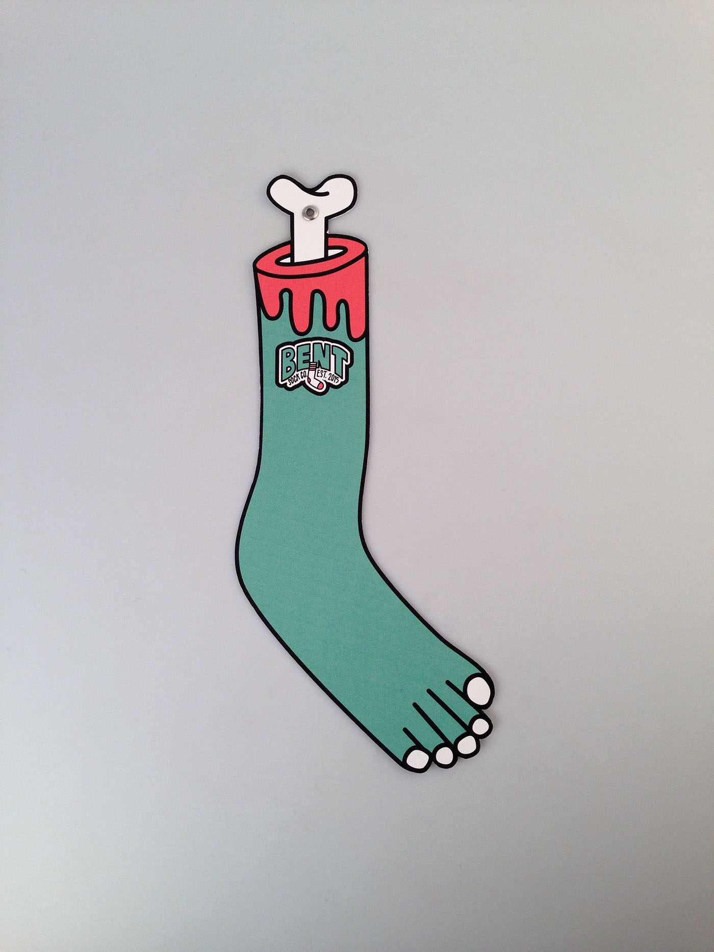 Bent Sock Co. Illustrated Sock Packaging on Behance