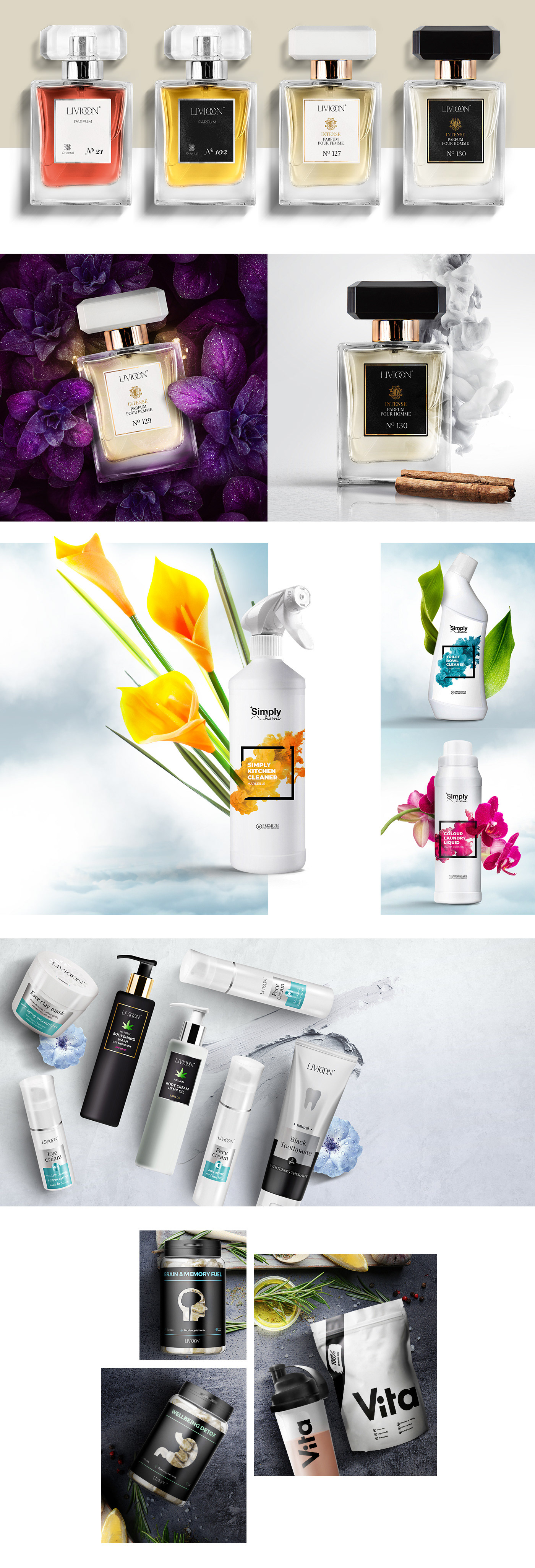 ads flower mockups perfume