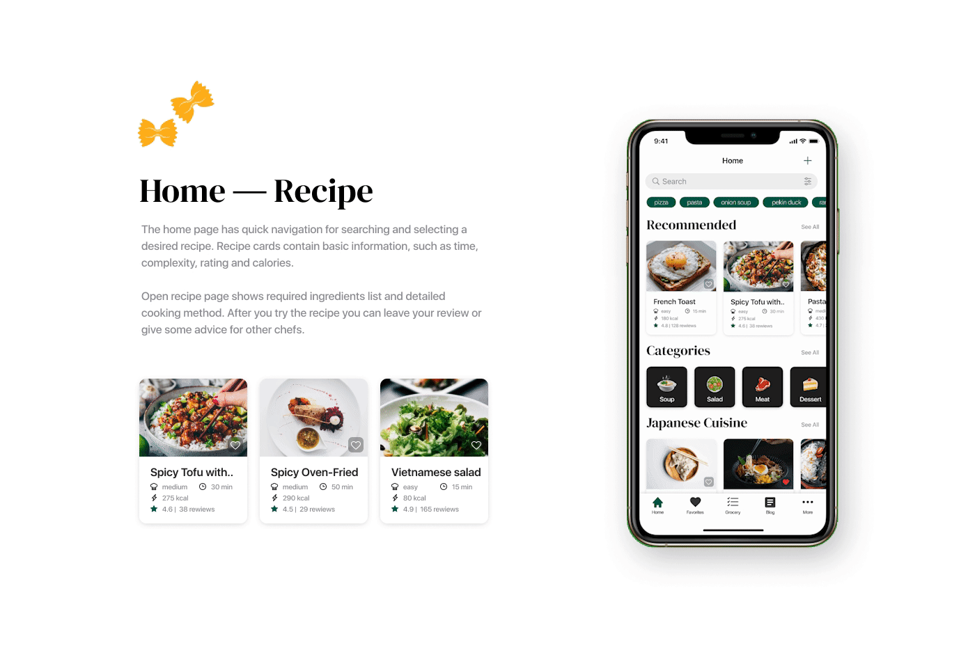 cookbook cooking design Figma Food  Mobile app recipes ux animation  UI