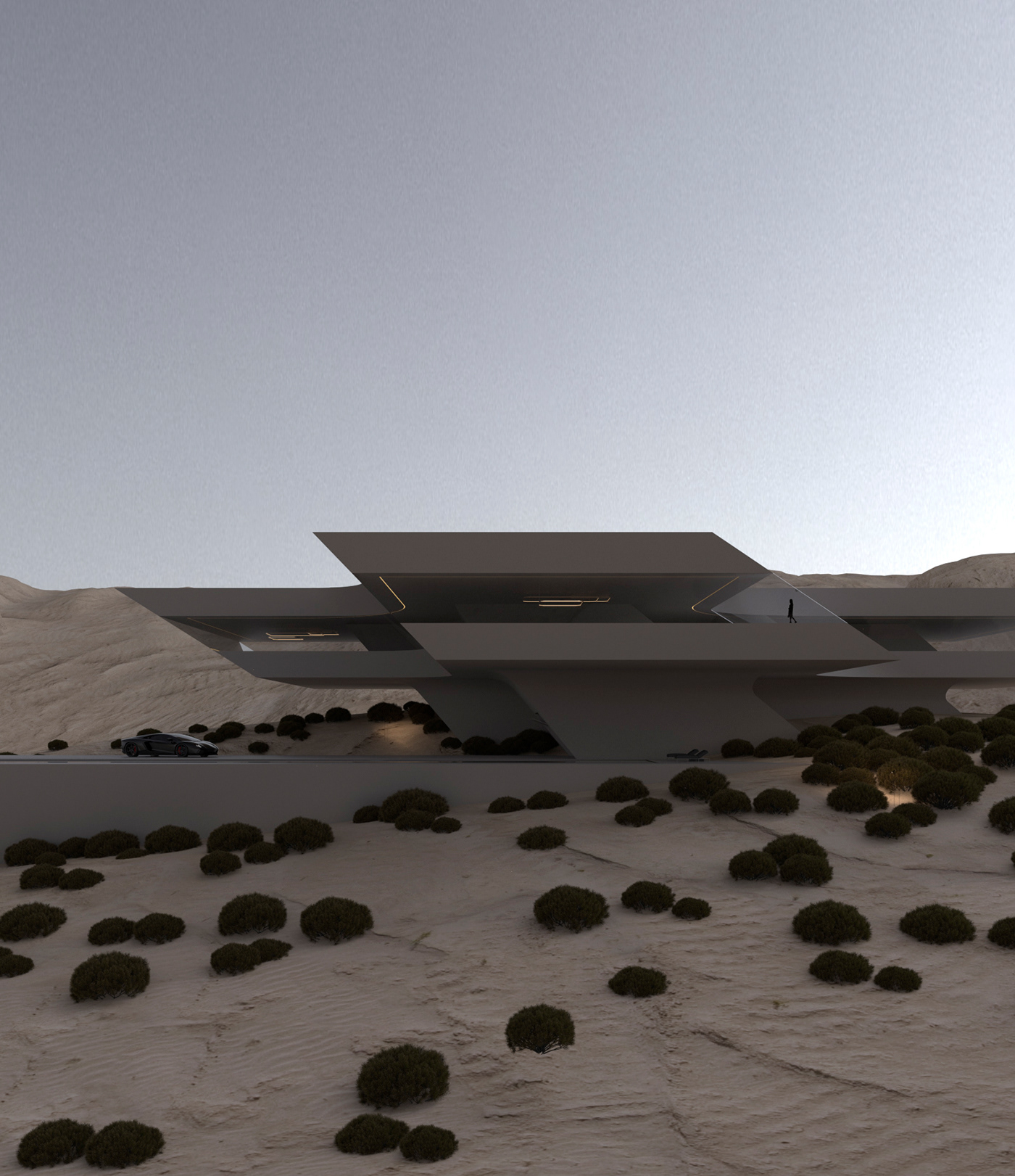 architecture archviz concept desert exterior house Landscape luxuryhomes modern Villa
