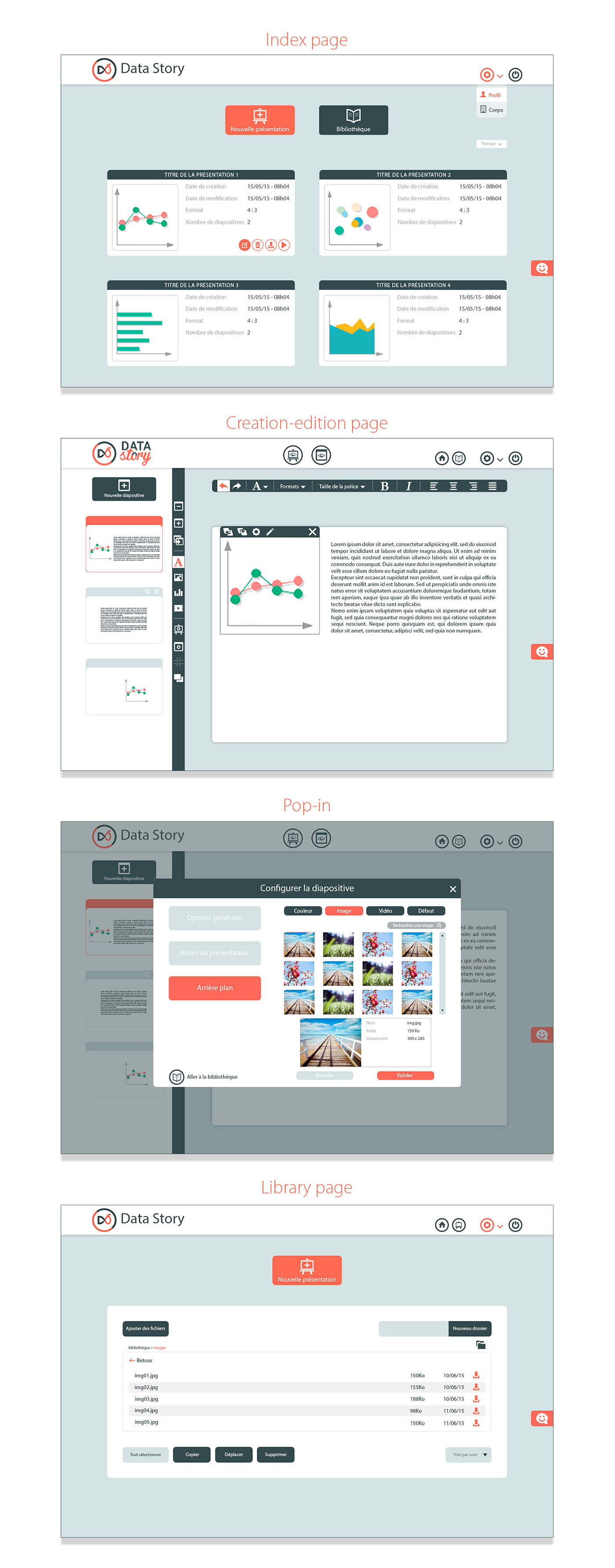 Webdesign application graphic