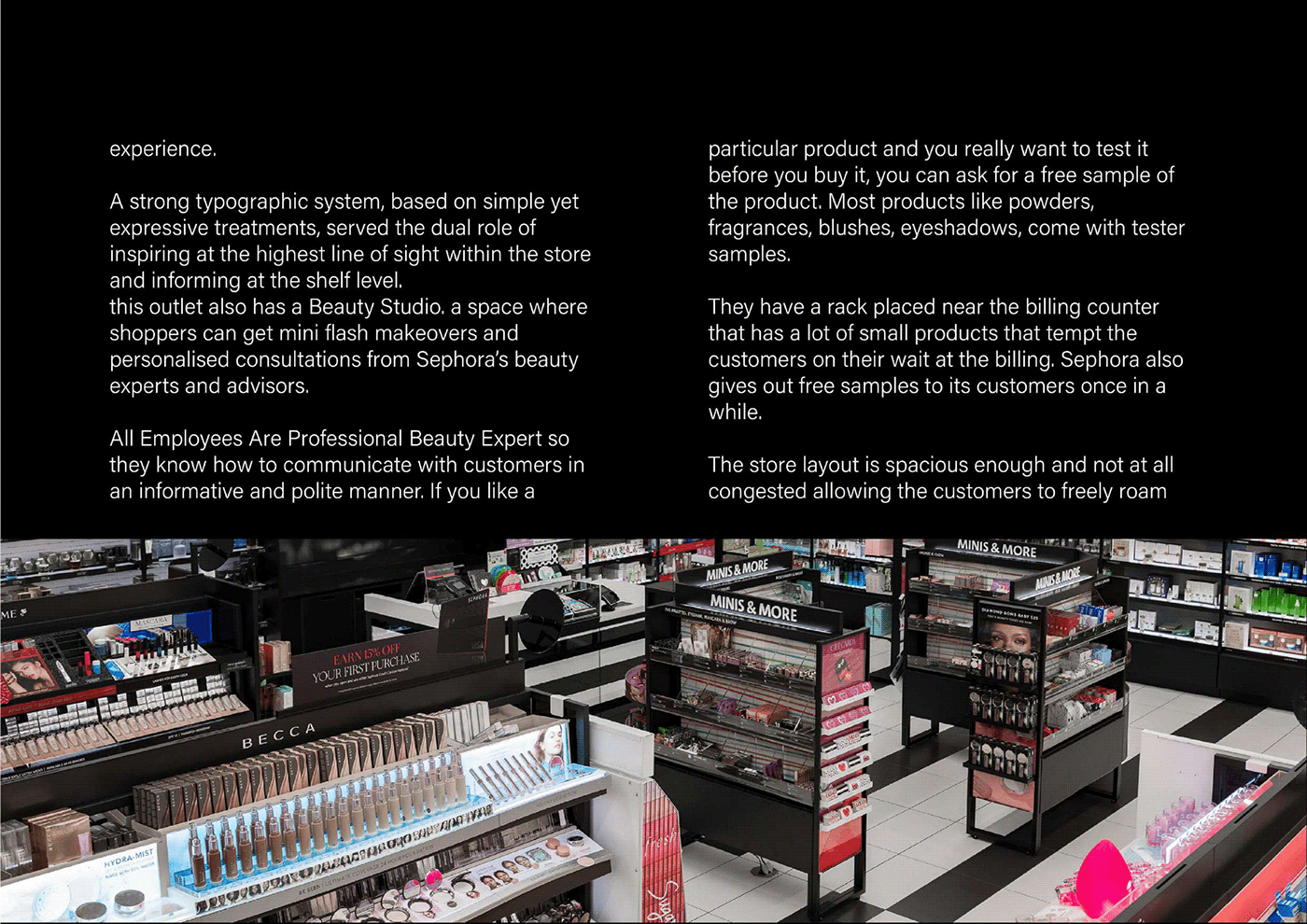 experience design makeup sephora Space  store experience user experience Visual Merchandising campaign merchandise