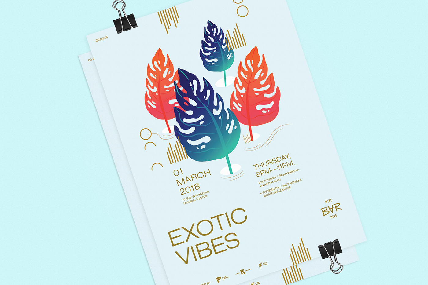 music posters ILLUSTRATION  exotic event promo motion vintage Tropical typography   colorful