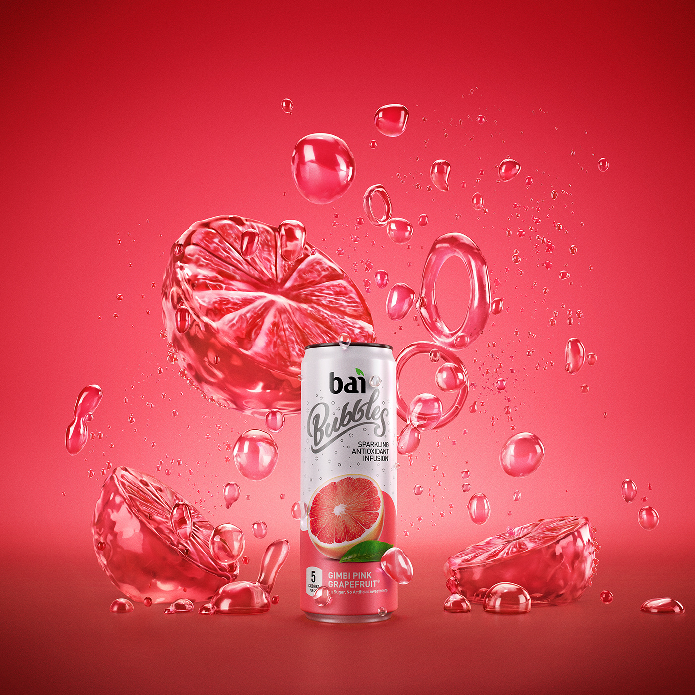 bubbles Liquid drink soda CGI can Fruit sparkling sugar drink 