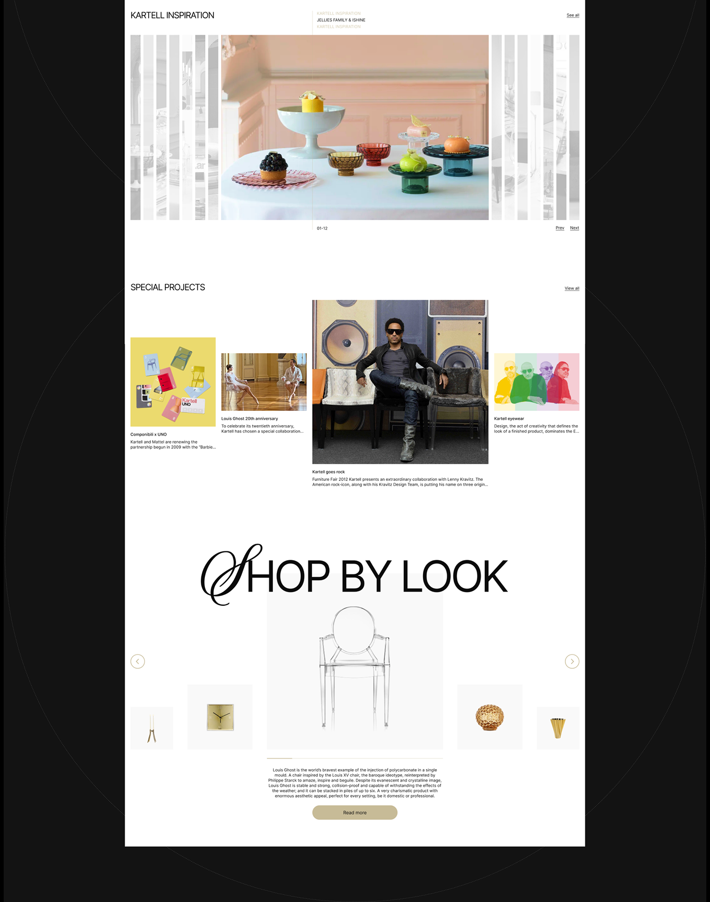 uiux ecommerce website redesign online store Onlineshop Adobe XD Adobe Portfolio kartell UserInterface ux