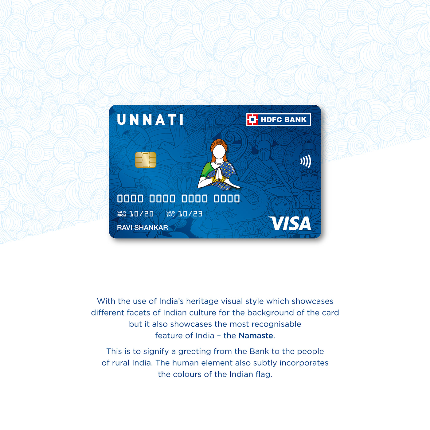 culture Debit card development finance India money namaste progress Visa HDFC Bank