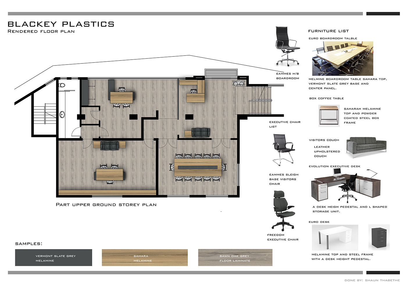 Office Design 3d render office furniture cluster desking